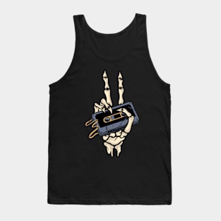 Tape and Skull, Tape and Skeleton, Tape and Hand, Music and Skull Tank Top